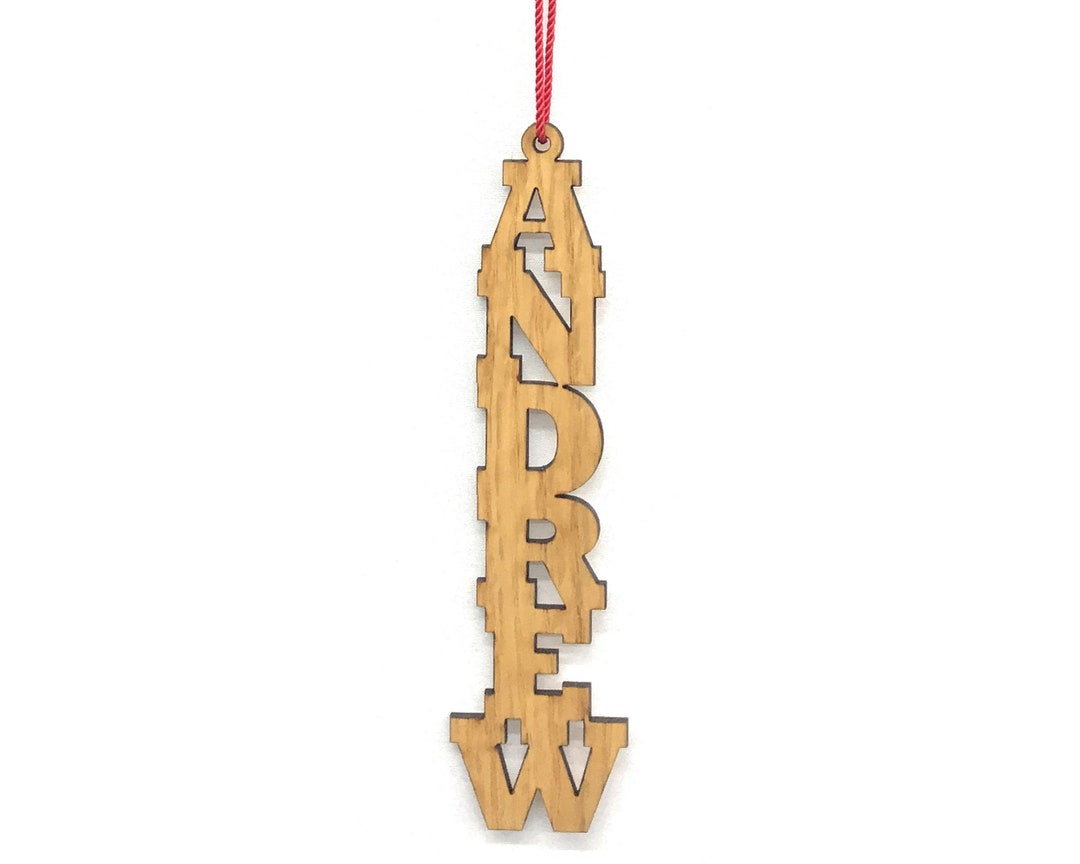 Personalized Wood Name Ornament, Name Gift Tag Ornament, Name Wall