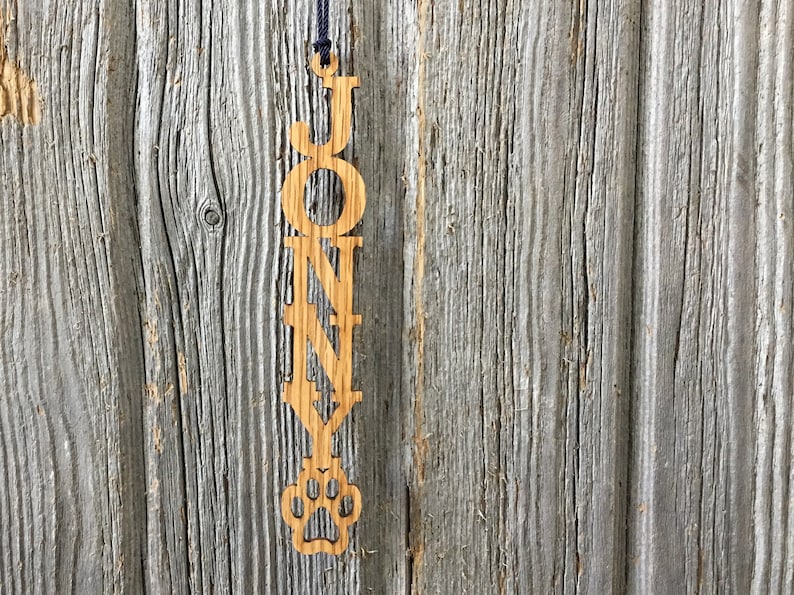 Personalized Wood Dog Name Ornament