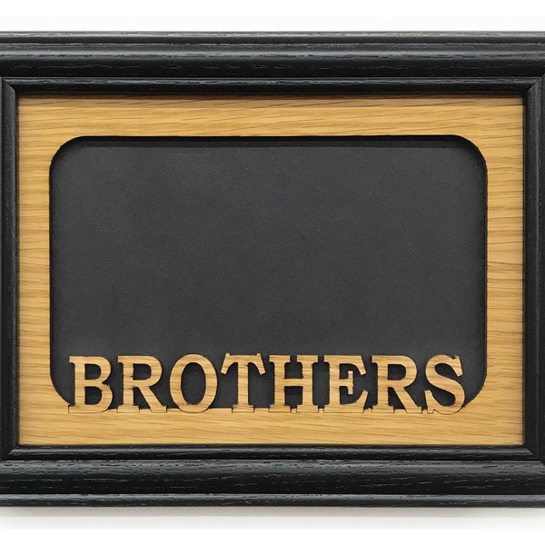 Brothers Picture Frame - 5x7 Frame Holds 4x6 Photo - Brother Gift, Sibling Gift Photo Frame, Family Picture Frame, Brother Picture