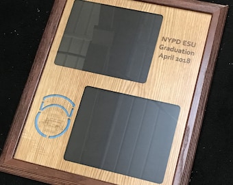 16x20 Personalized Picture Frame, Wood Picture Frame, Laser Engraved Custom Photo Collage Frame