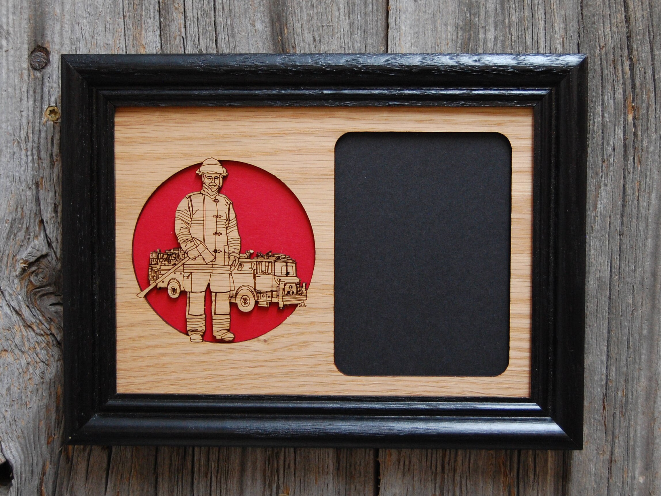 5x7 Firefighter Picture Frame Fireman Frame Firefighter  Etsy