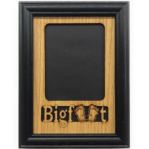 Bigfoot Picture Frame - 5x7 Frame Holds 3x5 Photo - Big Foot Decor, Big Foot Convention, Big Foot Gift, Gift for Big Foot Fanatic
