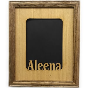 Custom Name Picture Frame - 8x10 Frame Holds 5x7 Photo - School Picture Frame, Personalized Name Picture Frame - Back to School Frame