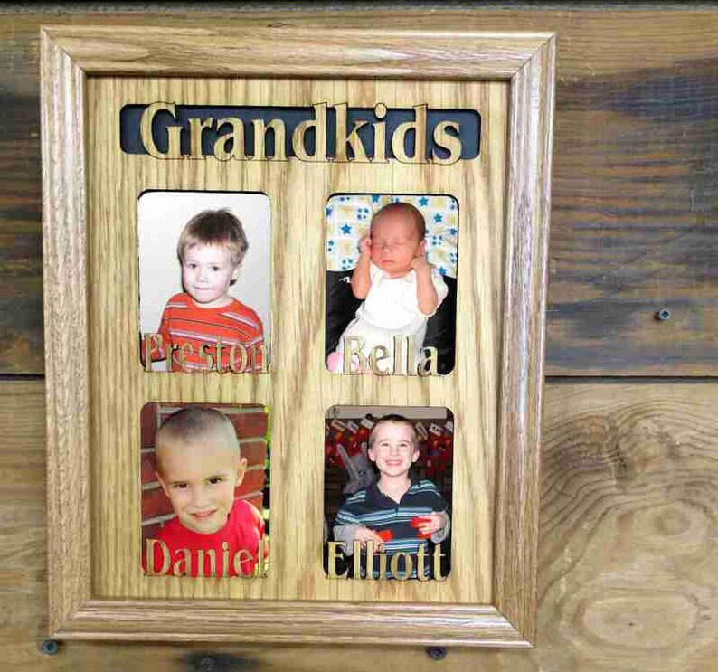 8x10 Grandkids Name Picture Frame Gift for Parents Gift for Etsy