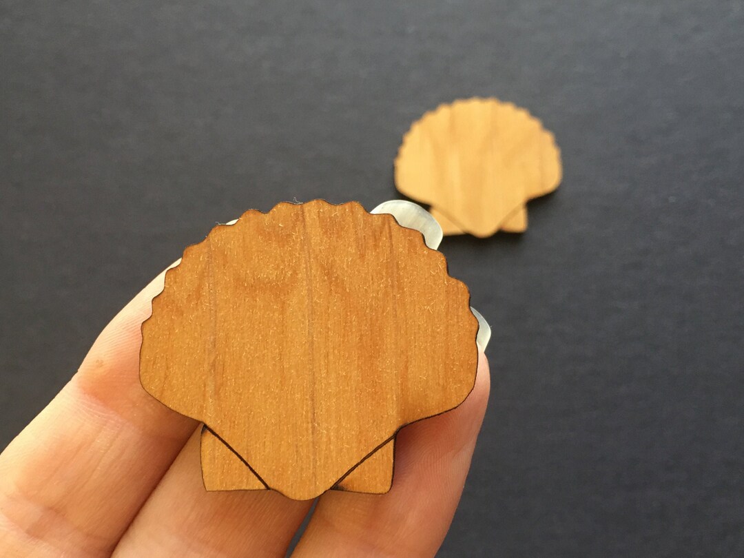 Sea Shell Wood Pattern Wooden Sea Shells - Set of 10 - Wood Seashell Shape - Etsy
