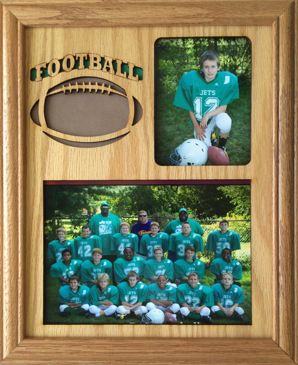 Football Picture Frame Holds 5x7 and 3x4 Photos Football Etsy