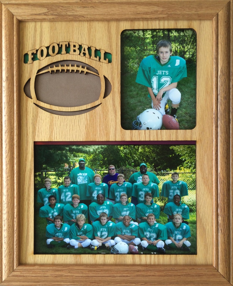 Football Picture Frame Holds 5x7 and 3x4 Photos Football Etsy