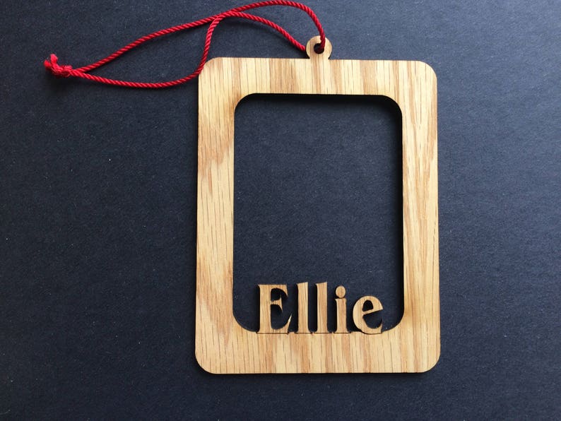Personalized Name Picture Frame Ornament Name Ornament Name Etsy