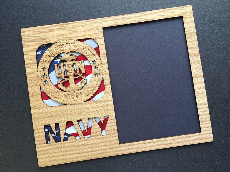 US Navy Picture Frame Holds 5x7 Photo Etsy