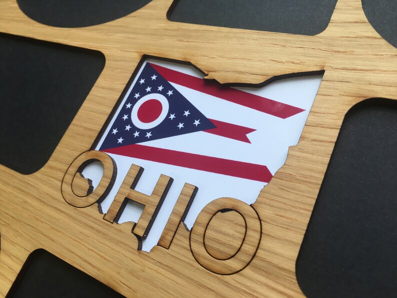 Ohio State Picture Frame 11x14 Collage Frame Hold Multiple Photos Ohio Gift, Travel Picture Frame, Ohio Decor image 4