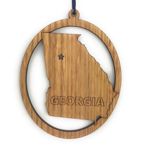 Georgia Ornament Gift for Traveler, Georgia State Ornament, Georgia Decor, Georgia Gift, Georgia Art, State of Georgia