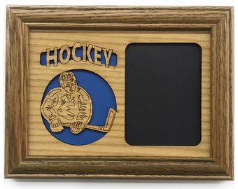 Hockey Picture Frame - 5x7 Frame Holds 3x4 Photo- Hockey Player Gift Hockey Parent Gift for Coach Hockey Lover Gift Hockey Awards