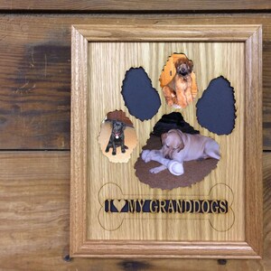 11x14 Personalized Dog Name Picture Frame Bone & Paw Print, Dog Memorial Frame, Dog Lover Gift, Laser Engraved Frame