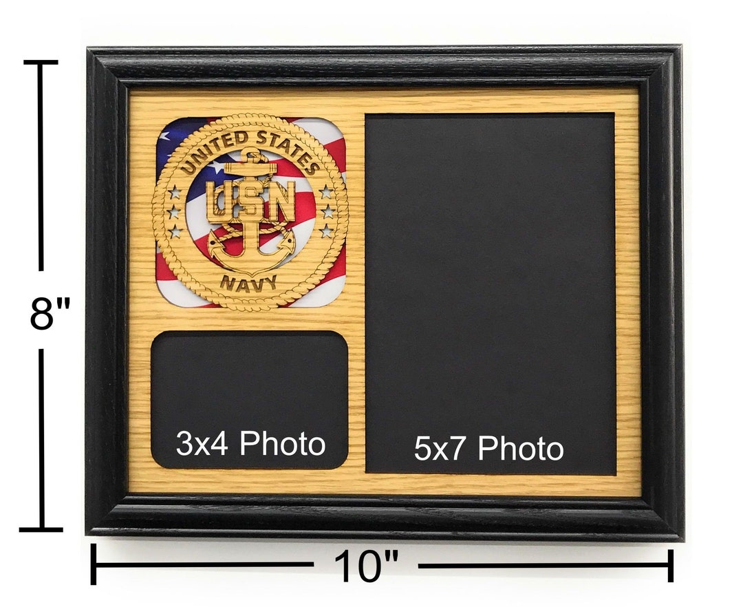 US Navy Picture Frame 8x10 Frame Holds 5x7 Photo United States Navy