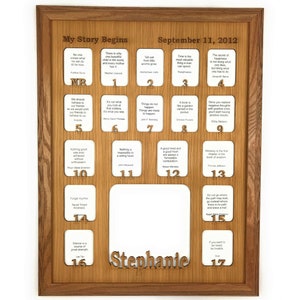 18x24 Personalized School Years Frame Birth thru 12th Grade, Newborn to 18 Picture Frame, Birth to Graduation, Back to School Picture Frame