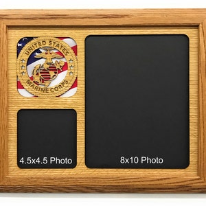 US Marine Corps Picture Frame - 11x14 Frame Holds 8x10 Photo - United States Marines Decor, Marines Gifts, Marines Tribute, Military Gift