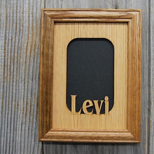 Personalized Name Picture Frame - 5x7 Frame Holds 4x6 Photo - Name Frame, School Picture Frame, Personalized Frame Gift for Grandparent
