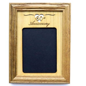 Fotolijst 60-jarig jubileum - lijst van 5 x 7 voor foto's van 3 x 5 - 60e huwelijksverjaardag, 60-jarig jubileum, diamanten jubileumcadeau voor stel
