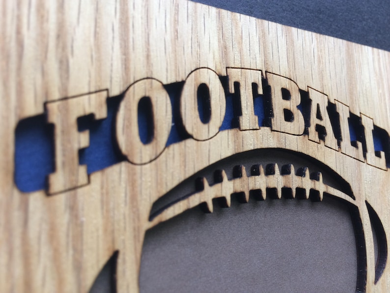 Football Picture Frame Holds 5x7 and 3x4 Photos Football Etsy