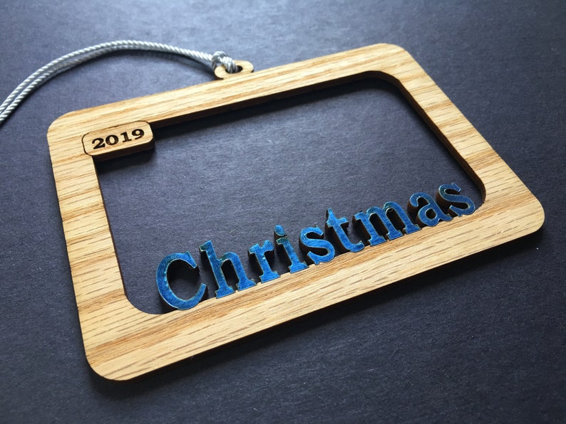 2024 Christmas Ornament Picture Frame, Christmas Tree Frame Ornament