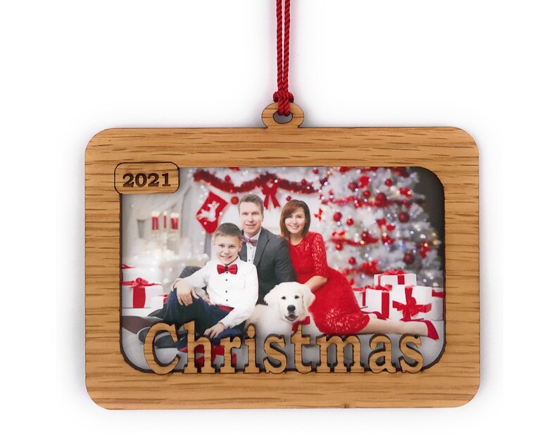 2024 Christmas Ornament Picture Frame, Christmas Tree Frame Ornament