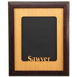 Name Picture Frame with Black frame - 11x14 Frame Holds 8x10 Photo - school photo frame, Kids Name Frame, Back to School