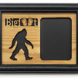 Bigfoot Picture Frame with Cutout - 5x7 Frame Holds 3x4 Picture - Bigfoot Gift for Bigfoot Fan, Bigfoot Xing, Bigfoot Sighting
