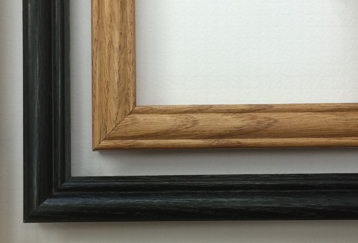 8x10 Wood Picture Frame Oak Picture Frame Black Frame Photo Etsy