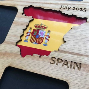 Spain Picture Frame Collage Frame Hold Multiple Photos Spanish Wall Decor, Spain Vacation Picture Frame, Spain Travel Gift, Spain Frame image 9