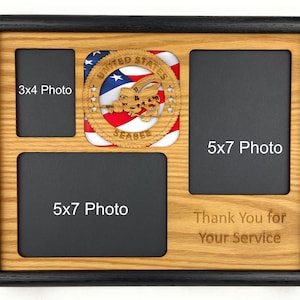 11x14 US Seabees Picture Frame - Holds Multiple Photos