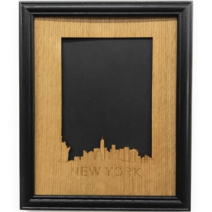 New Yorker Rahmen - 8x10 Rahmen für 13x18 Foto - New York Skyline, New York Urlaub Fotorahmen, NYC Bilderrahmen Souvenir