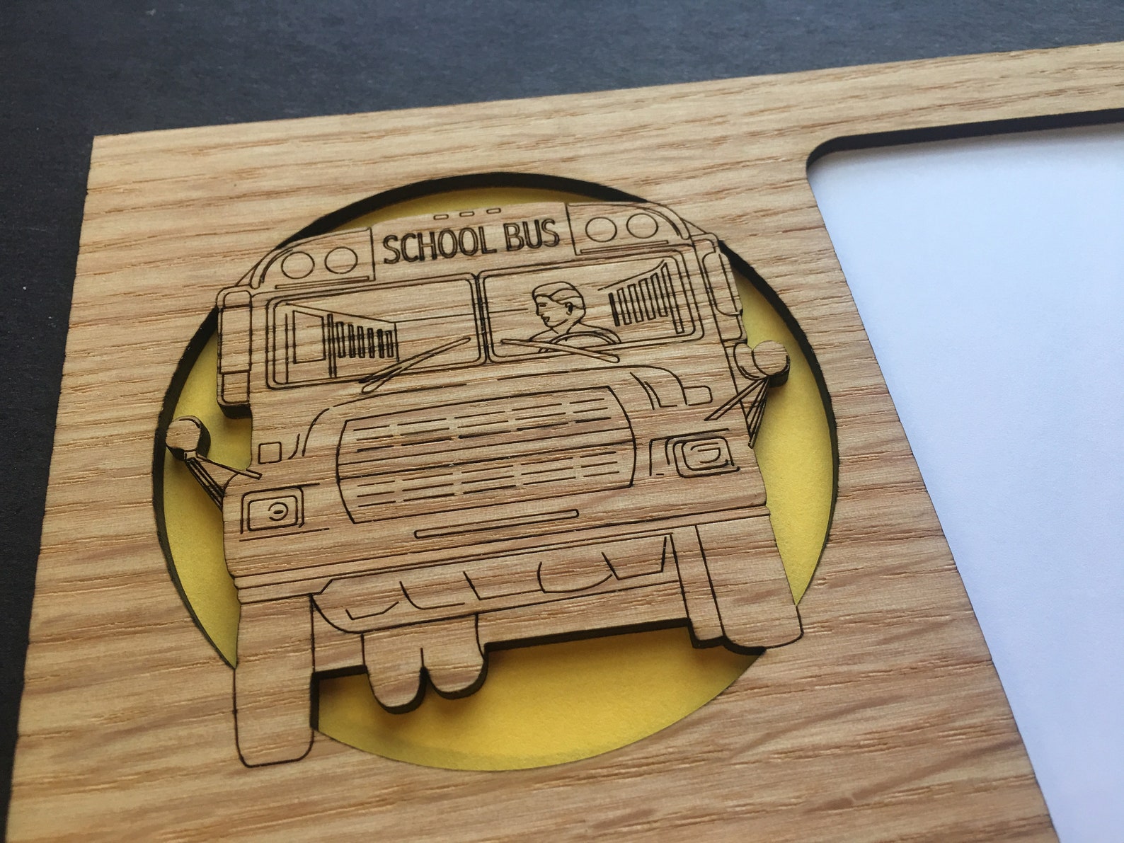 School Bus Picture Frame Hold 3x4 Photo School Bus Driver Etsy