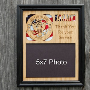 US Army Picture Frame -8x10 Frame Holds 5x7 Photo- United States Army Frame Army Retirement Gift for Army Officer Commissioning Army Veteran