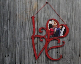 Love Sign Wall Decor - Oak - Wood Love Wall Hanging, Love Heart Sign, Love Wall Decor Love Sign, Wood Words Cutout Love, Embellishment,