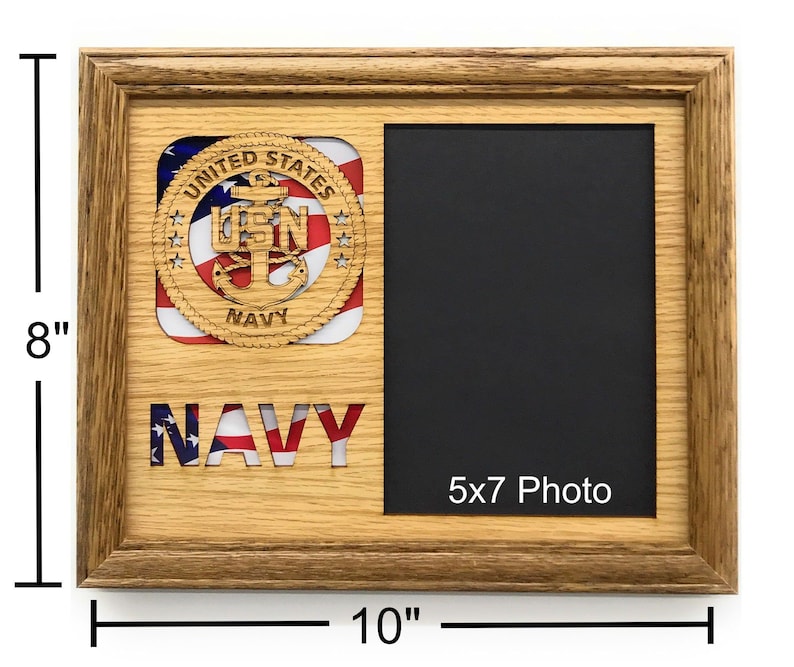US Navy Picture Frame 8x10 Frame Holds 5x7 Photo United Etsy