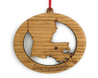 Louisiana Ornament Gift for Traveler, Louisiana State Ornament, Louisiana Decor, Louisiana Gift, Louisiana Art, State of Louisiana