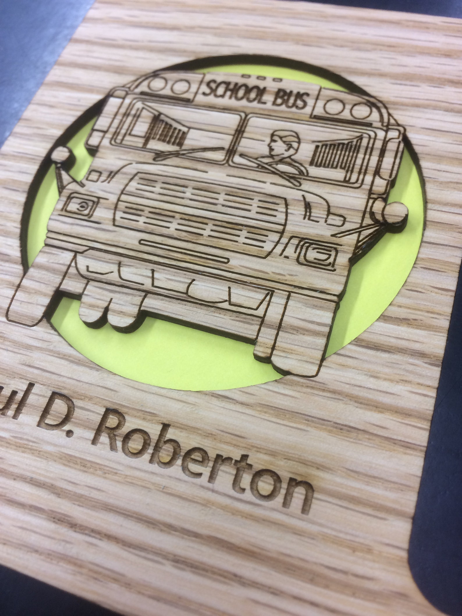 School Bus Picture Frame Hold 3x4 Photo School Bus Driver Etsy