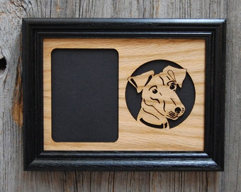 Jack Russel Terrier Picture Frames - 5x7 Frame Holds 3x4 Photo - Jack Russel Terrier Dog Lover Gift Photo Frame, Dog Loss Gift Memorial