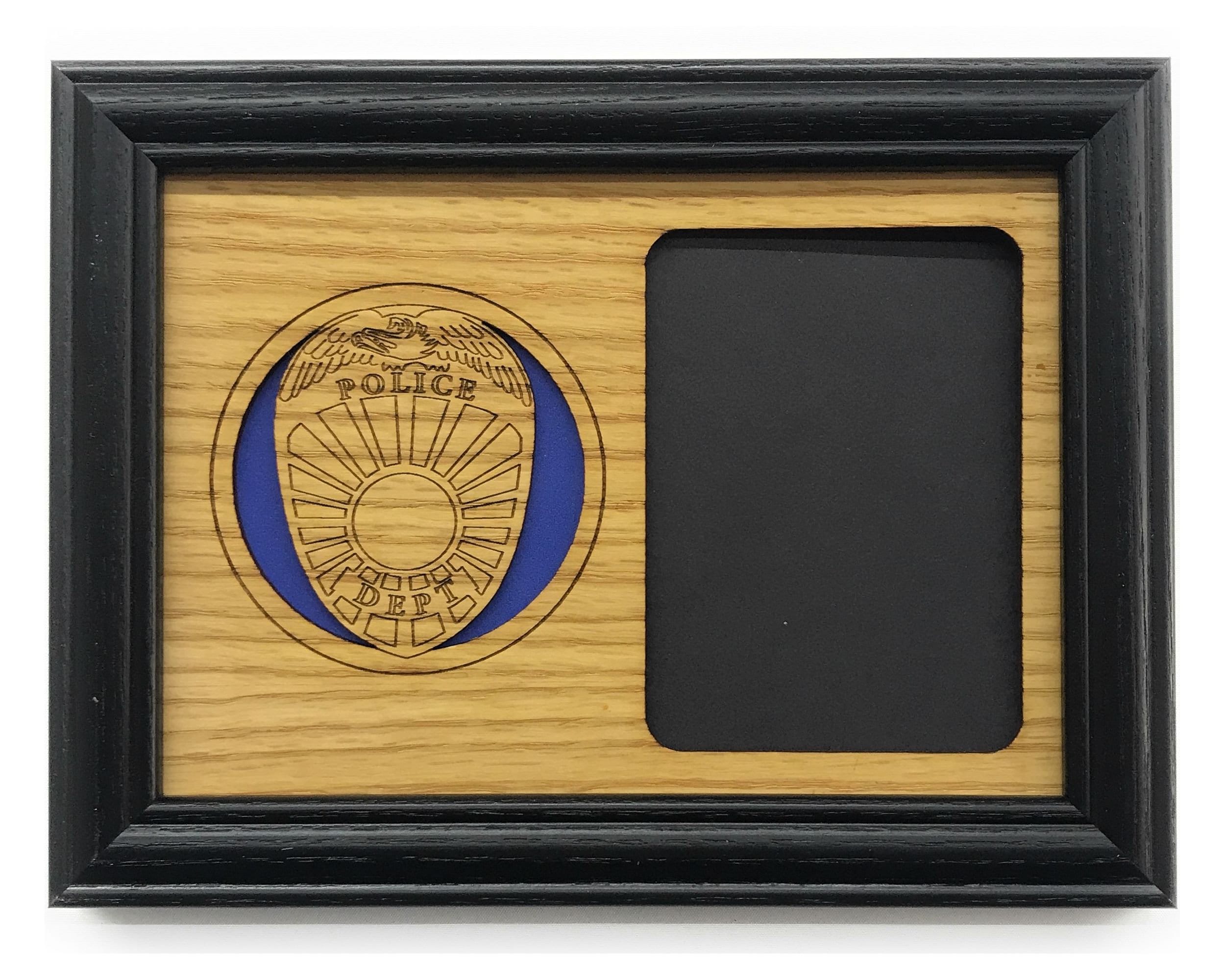 Police Badge Picture Frame Holds 3x4 Photo Police Decor Etsy