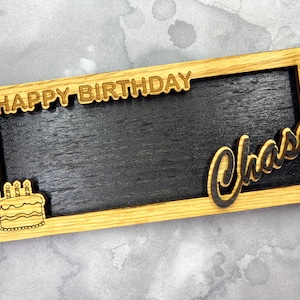 Happy Birthday Money Holder Personalized with Name