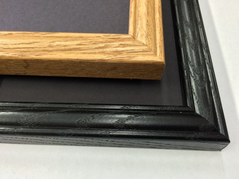 11x14 Wood Picture Frame Oak Picture Frame Black Picture Etsy