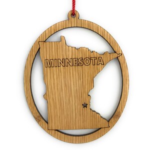 Minnesota Ornament - Wooden