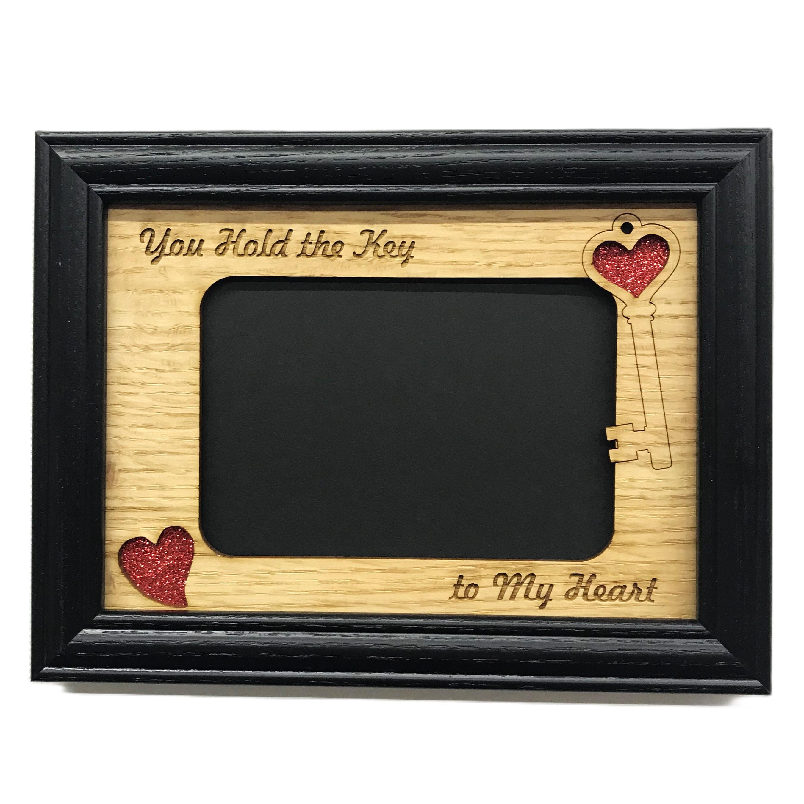 Key to My Heart Picture Frame - 5x7 Frame Holds 4x6 Photo
