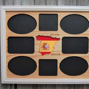 Spain Picture Frame Collage Frame Hold Multiple Photos Spanish Wall Decor, Spain Vacation Picture Frame, Spain Travel Gift, Spain Frame image 6