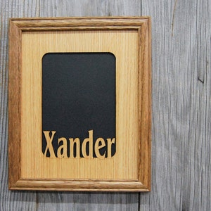 Name Picture Frame Wood - 11x14 Frame Holds 8x10 Photo - Personalized Name Frame, Gift for Grandparent, Back to School Picture Frame