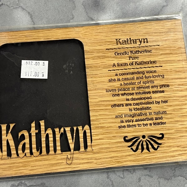 Name Meaning Wood Picture Frame Etsy