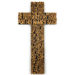 23er Psalm Kreuz Dekor für Wandkreuz - klein 45x24 cm