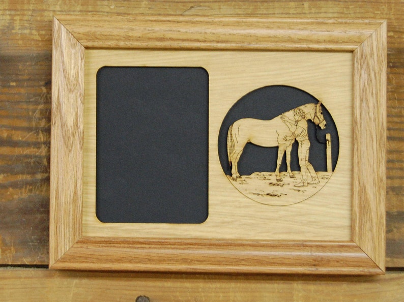 Bronco Rider 8x10 Horizontal Black Metal Picture Frame