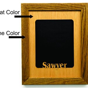 Personalized Baby Birth Stat Oak Picture Frame – 11x14 Holds 8x10 Photo image 3