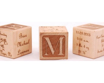 Personalized Wood Keepsake Baby Block